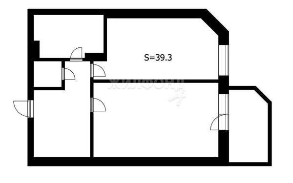 Квартира, 39.0 м²