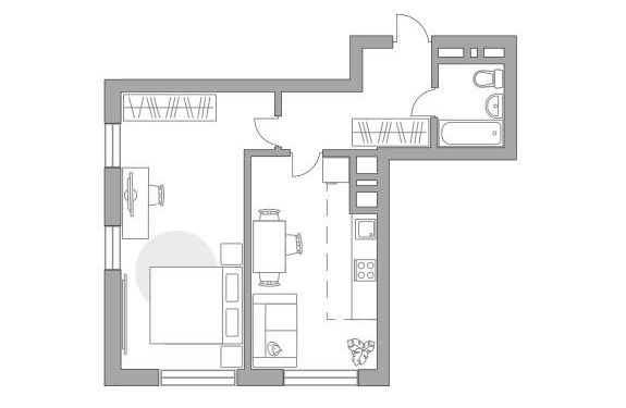 Квартира, 48.4 м²