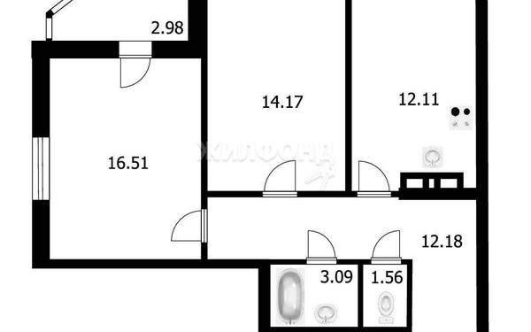 Квартира, 59.7 м²