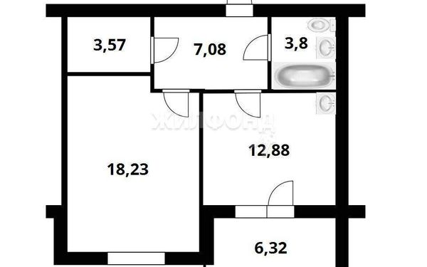Квартира, 46.3 м²