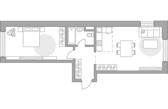 Квартира, 60.51 м²