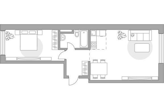Квартира, 61.6 м²