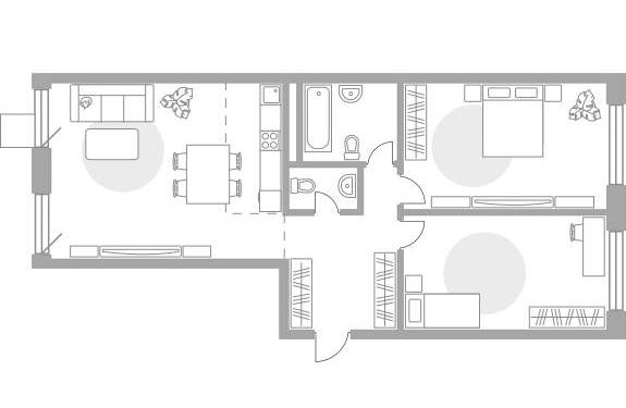 Квартира, 85.29 м²